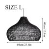 Black Kloe Rattan Pendant Light Size L