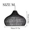 Black Kloe Rattan Pendant Light Size M