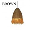 Boho Jute Pendant Light Wicker Lampshade Brown