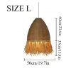 Boho Jute Pendant Light Wicker Lampshade Size L