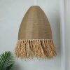 Boho Jute Rope Pendant Light Turn Off