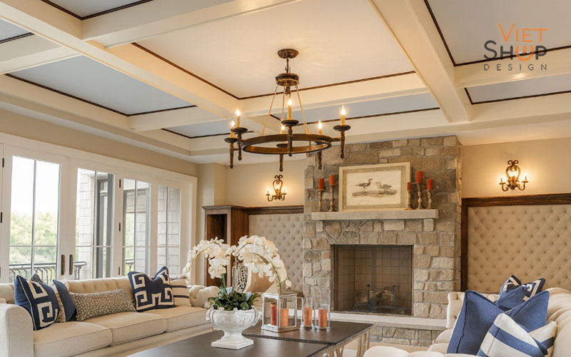 Coffered Ceiling Chandeliers