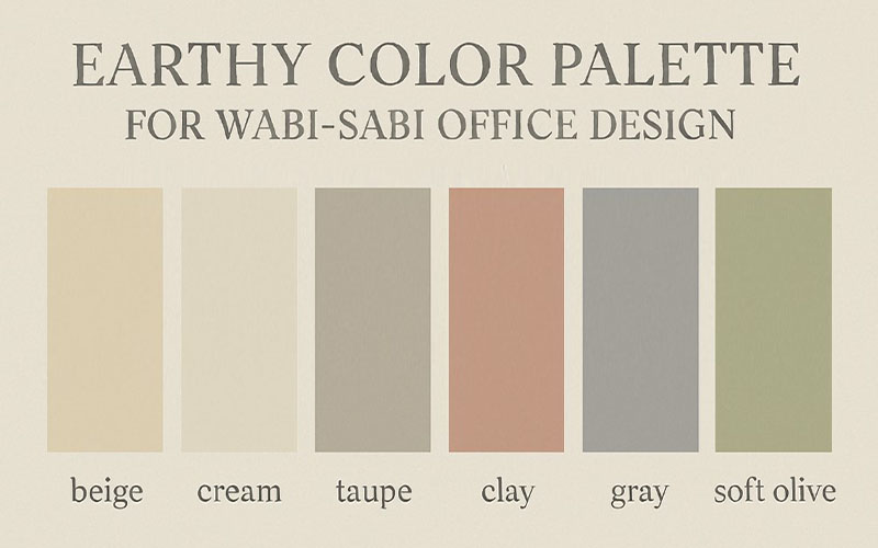 Earthy Color Palette Suitable With Wabi-sabi Office Design