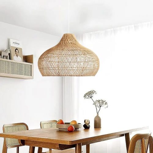 Kloe Rattan Pendant Light Dining Room