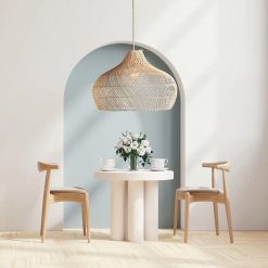Kloe Rattan Pendant Light Over Table