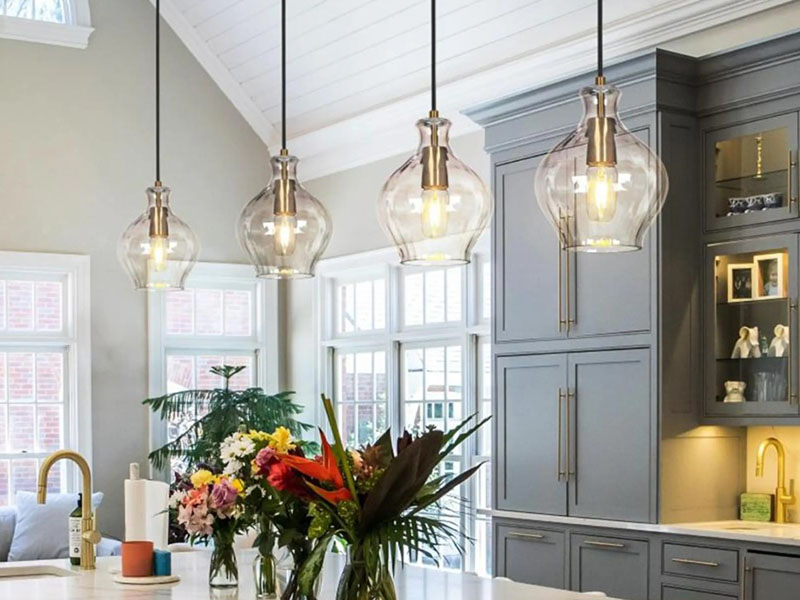 Mid-century Modern Glass Pendant Light Kitchen Island