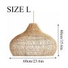 Natural Kloe Rattan Pendant Light Size L