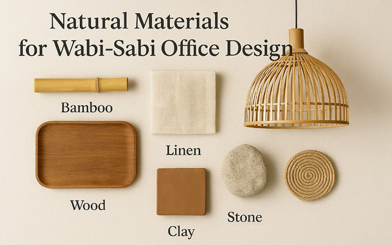 Natural Materials For Wabi-sabi Office Design