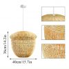 Rattan Acorn Shaped Pendant Light Detail