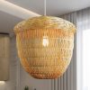 Rattan Acorn Shaped Pendant Light Living Room