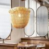 Rattan Acorn Shaped Pendant Light Restaurant