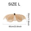 Rattan Flush Mount Light Flower Petal Ceiling Lamp Size L