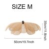 Rattan Flush Mount Light Flower Petal Ceiling Lamp Size M