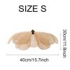 Rattan Flush Mount Light Flower Petal Ceiling Lamp Size S