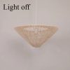 Rattan Inverted Pyramid Pendant Light Off