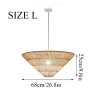 Rattan Inverted Pyramid Pendant Light Size L