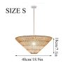 Rattan Inverted Pyramid Pendant Light Size S