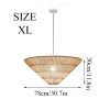 Rattan Inverted Pyramid Pendant Light Size Xl