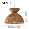 Rattan Hourglass Pendant Light Size L