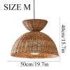 Rattan Hourglass Pendant Light Size M
