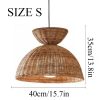 Rattan Hourglass Pendant Light Size S