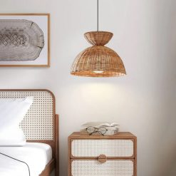 Rattan Hourglass Pendant Light Bedroom