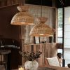 Rattan Hourglass Pendant Light Coffee Shop
