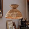 Rattan Hourglass Pendant Light Hanging