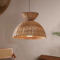 Rattan Hourglass Pendant Light Rest Area