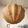 Scalloped Rattan Light Fixture Bolw Lampshade Bottom