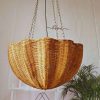 Scalloped Rattan Light Fixture Bowl Lampshade