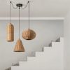 Small Cluster Rattan Pendant Light Fixture