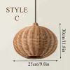 Small Rattan Pendant Light Cluster Hanging Fixture C