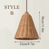 Small Rattan Pendant Light Cluster Hanging Fixture Style B