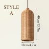 Small Rattan Pendant Light Cluster Hanging Light Fixture Style A