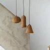Small Rattan Pendant Light Hanging Fixture