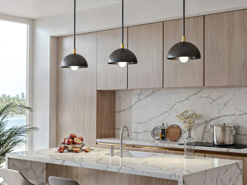Three Black Metal Pendant Light Make A Modern Look