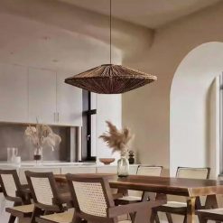 Vintage Hemp Rope Pendant Light Dining Room