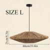 Wicker Vintage Hemp Rope Pendant Light Size L
