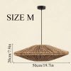 Wicker Vintage Hemp Rope Pendant Light Size M