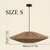 Wicker Vintage Hemp Rope Pendant Light Size S