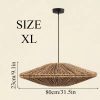 Wicker Vintage Hemp Rope Pendant Light Size Xl