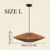 Wicker Vintage Jute Rope Pendant Light Size L