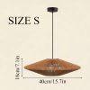Wicker Vintage Jute Rope Pendant Light Size S