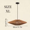 Wicker Vintage Jute Rope Pendant Light Size Xl