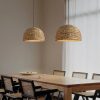 Wicker Water Hyacinth Lighting 2 Pendant Light For Dining Room