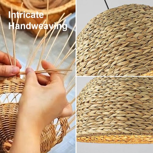 Wicker Water Hyacinth Lighting Detail