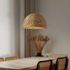 Wicker Water Hyacinth Lighting Dining Room