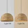 Wicker Water Hyacinth Lighting On Off Effect