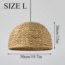 Wicker Water Hyacinth Lighting Size L